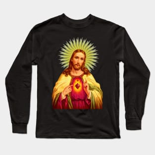 Sacred Heart of Jesus Catholic Detente Sagrado Corazon de Jesus Long Sleeve T-Shirt